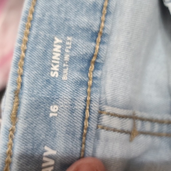 Old Navy GIRLS?? Jeans Skinny Built-in Flex Adjustable Waist Stretch Sz 16 GUC - Picture 7 of 12